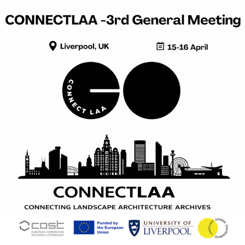 Graphic silhouette of the Liverpool waterfront with a stylised C and O above it. Text runs across the top of the image reading 