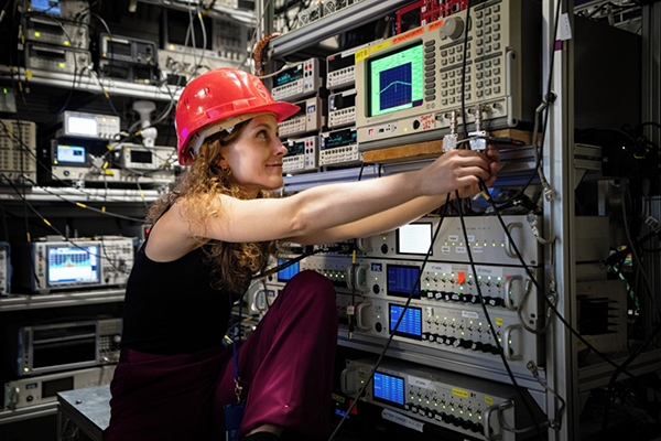 A person working in a lab.