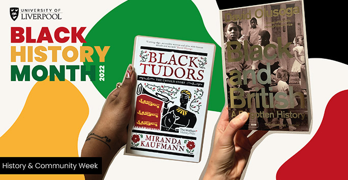 Black History Month graphic with two book covers