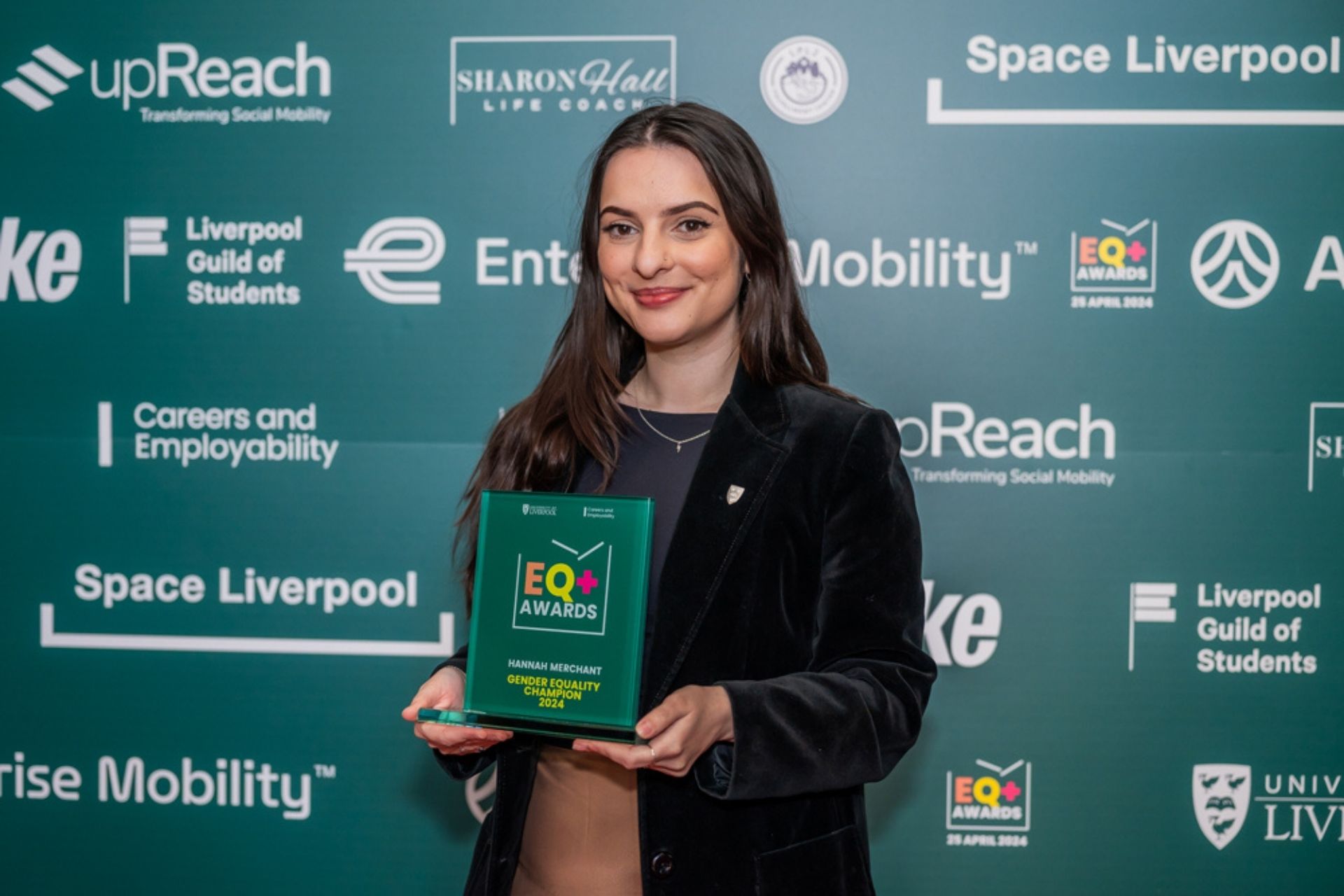 Students receiving awards at the Equality+ Awards ceremony