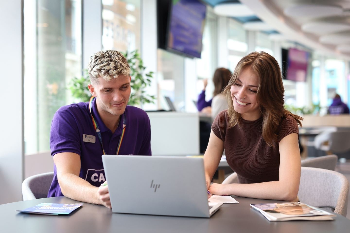 Career Coach supporting a student