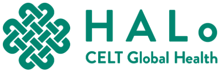 The HALo logo is a celtic knot with the word