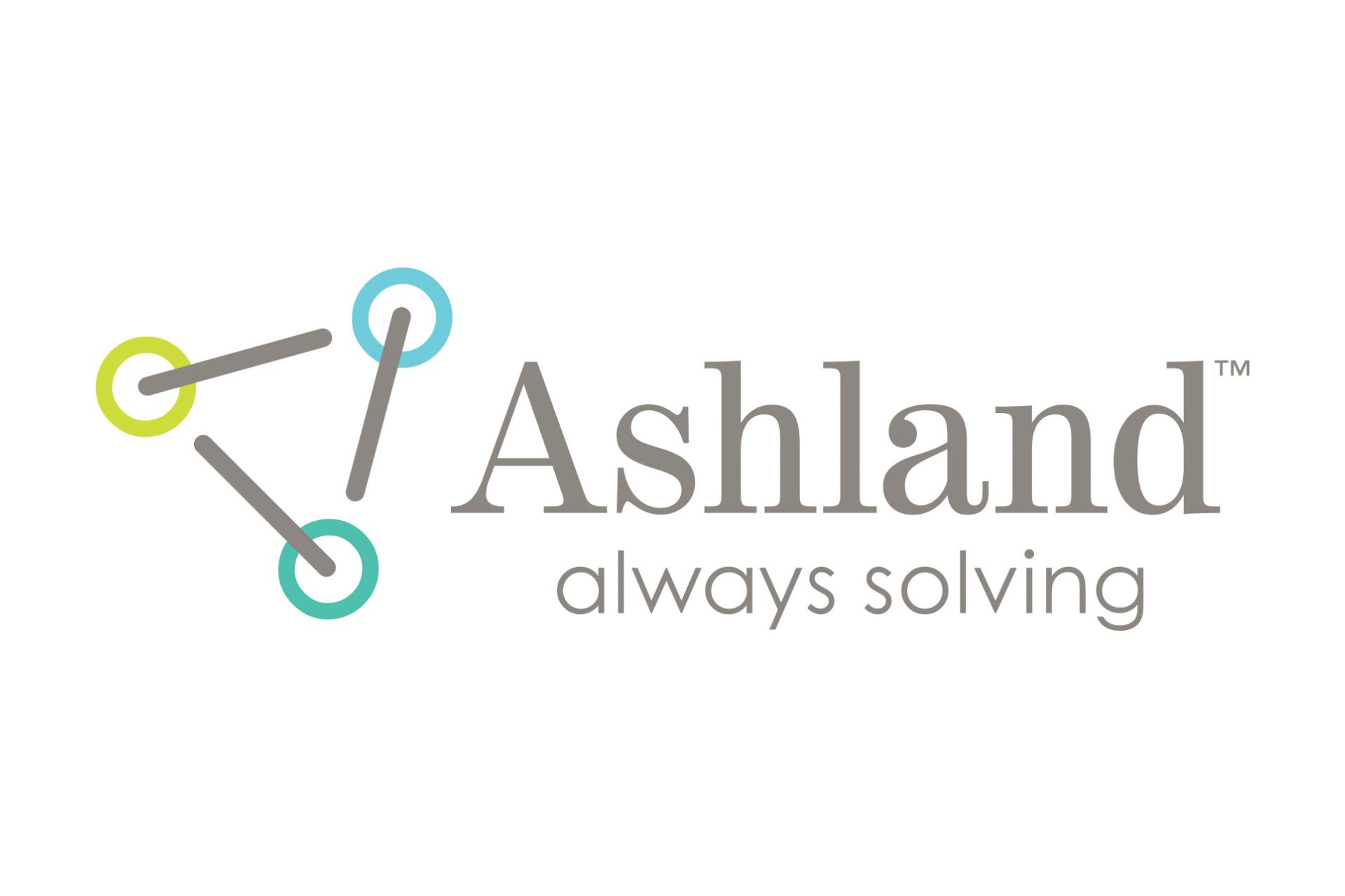 The ashland logo is a triangle with the words 