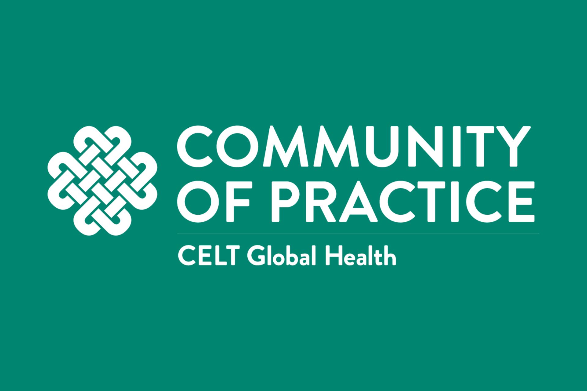 the LONGEVITY logo is the CELT Global Health celtic knot with the words Community of Practice next to it and CELT Global Health written under that