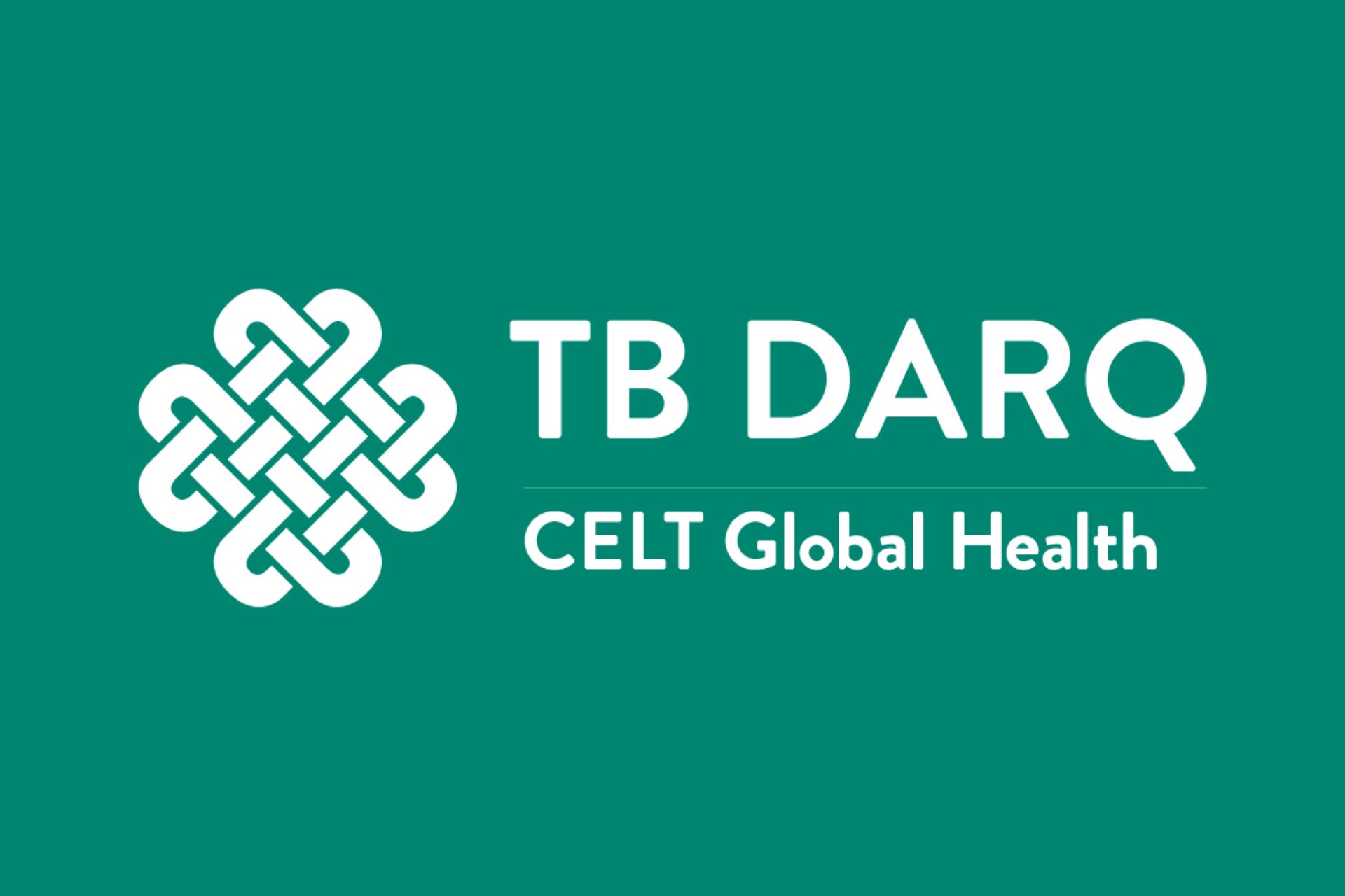 the LONGEVITY logo is the CELT Global Health celtic knot with the words TB DARQ next to it and CELT Global Health written under that