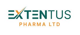 The Extentus Pharma Ltd logo is stylised text of the organisation's name.