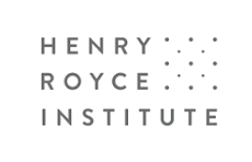 The Henry Royce Institute logo is their name with columns of dots to the right