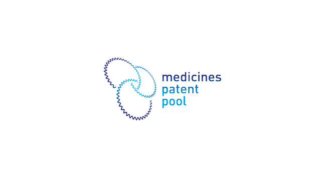 The Medicines Patent Pool logo is the organisation name to the right of three interconnecting circles