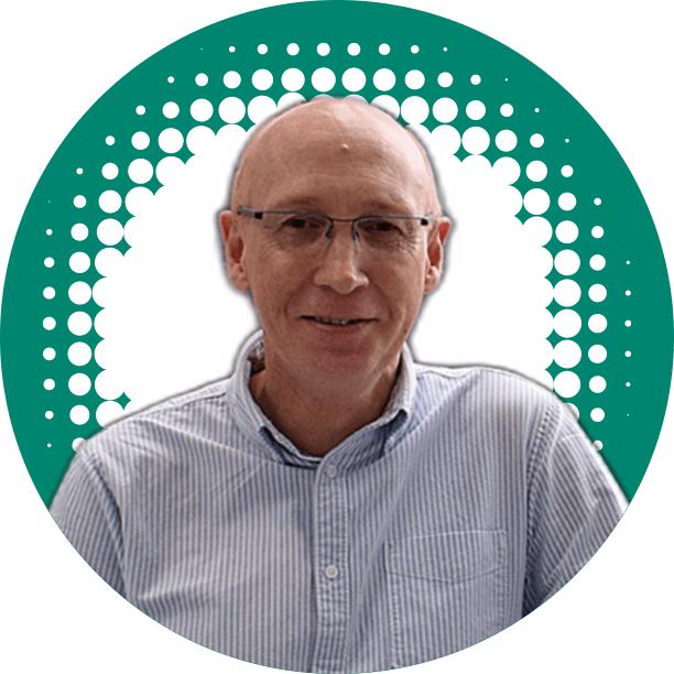 Professor Steve Rannard is smiling into the camera