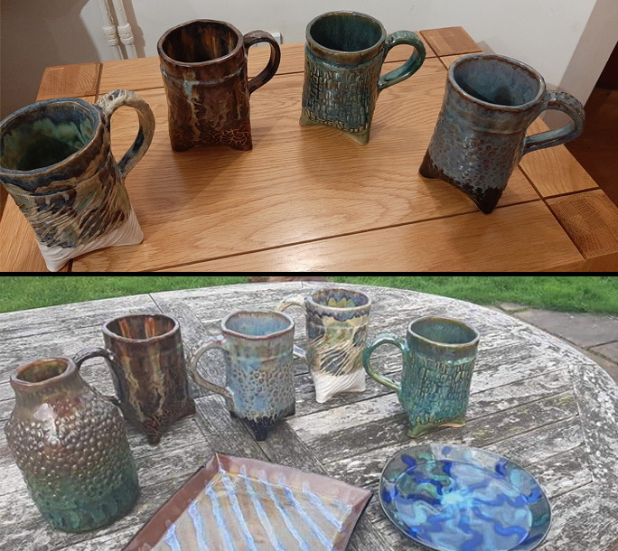 Pottery Mugs and Plates