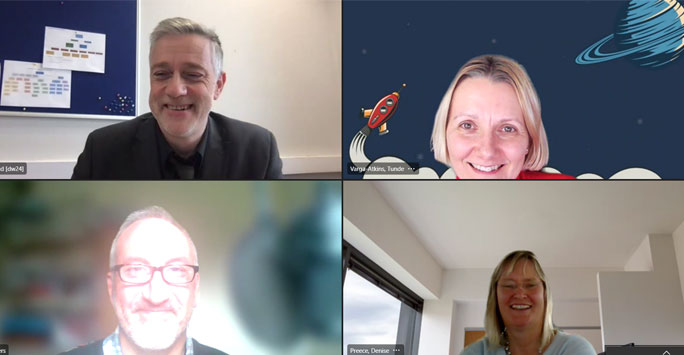 Host and Guests In Online Meeting