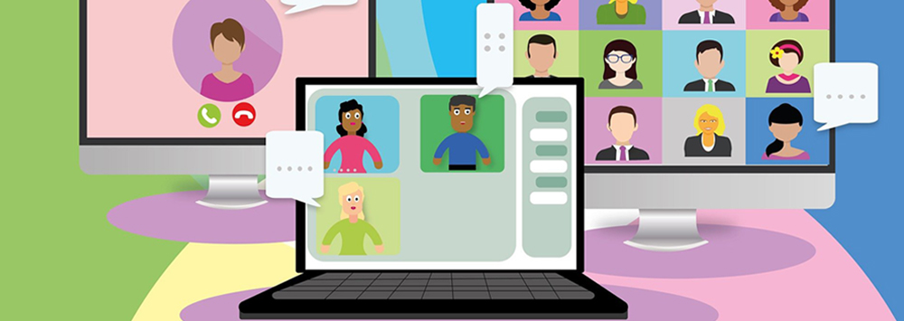 Online Meetings on Multiple Screens