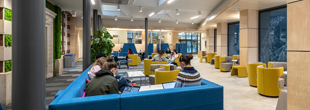 Students in Open Plan Study Area