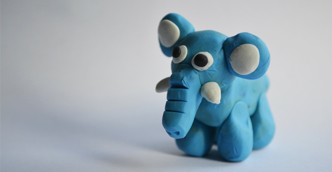 Plasticine elephant