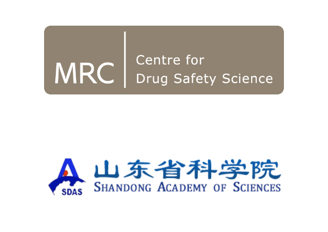 The logos of the MRC Centre for Drug Safety Science and the Shandong Academy of Sciences