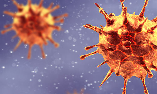 A graphic showing coronavirus