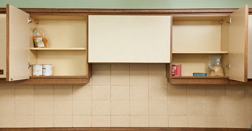 Bare kitchen cupboards