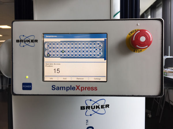 SampleExpress touchscreen