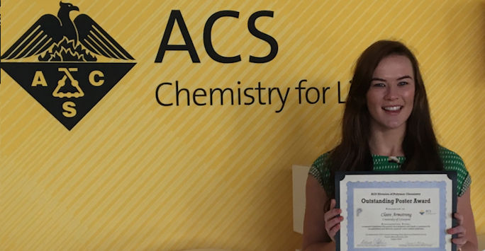 Claire Armstrong American Chemical Society Poster prize 2018