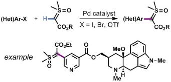 Synthesis of sulfoxonium ylides by palladium-catalyzed cross-coupling