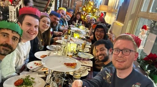 Group at their Christmas meal 2021
