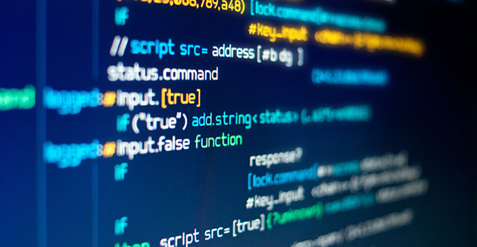 Code on a computer screen