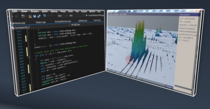 computer screens showing data visualisation