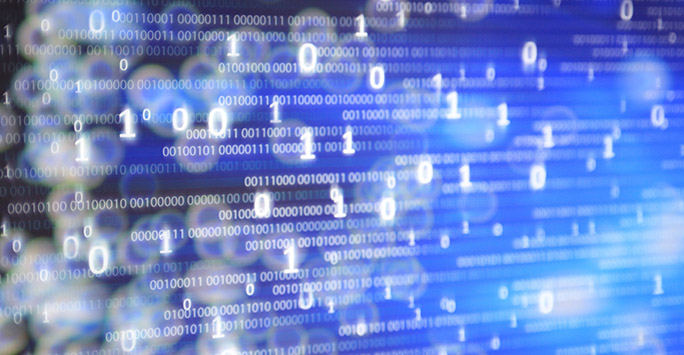 Blue binary code