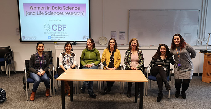 Women in data science event attendees