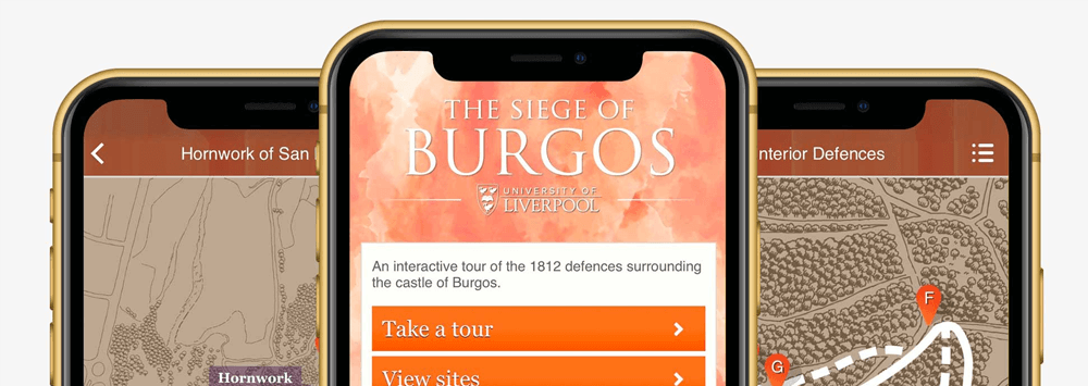 Siege of Burgos Mobile App Screens