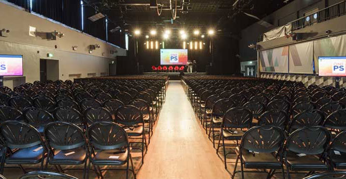 An empty conference hall