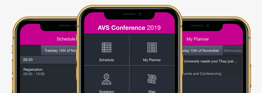 Conferences Mobile App Screens