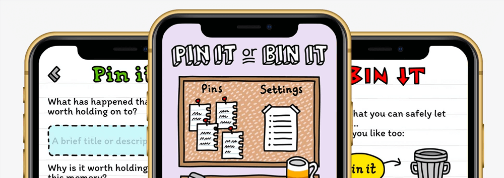 Pin It or Bin It Mobile App Screens