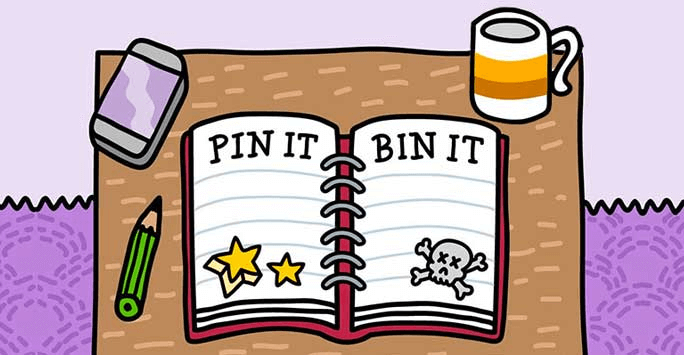 Pin It or Bin It App Home Screen