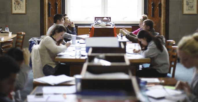 Students in the Library