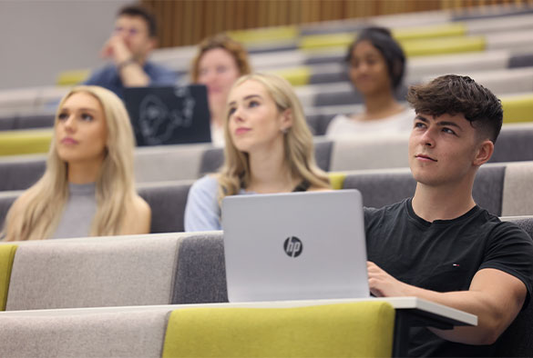 Students in a lecture theatre