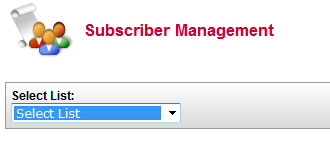 Listserv select list to manage