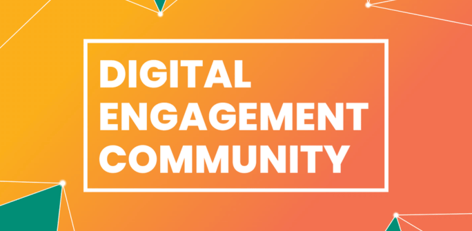 The text Digital Engagement Community