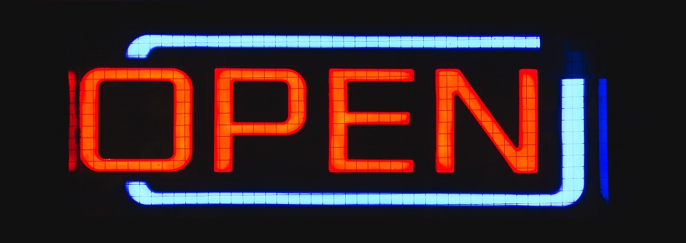 OPEN sign