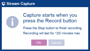 Stream Capture - start capture
