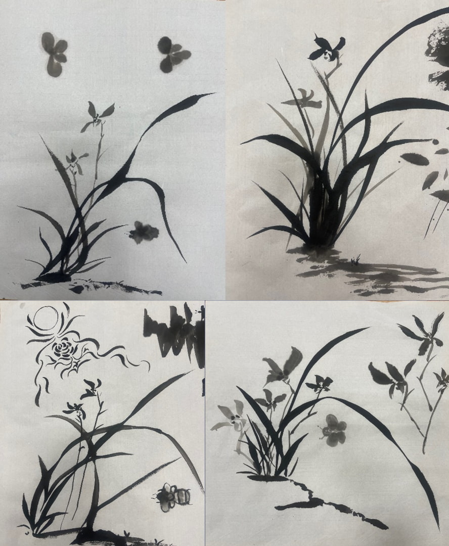 Four examples of the LCI classes' art work