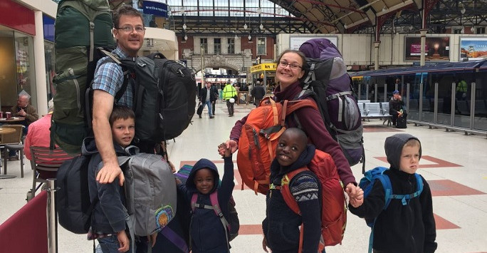 Waitt family at Victoria Station