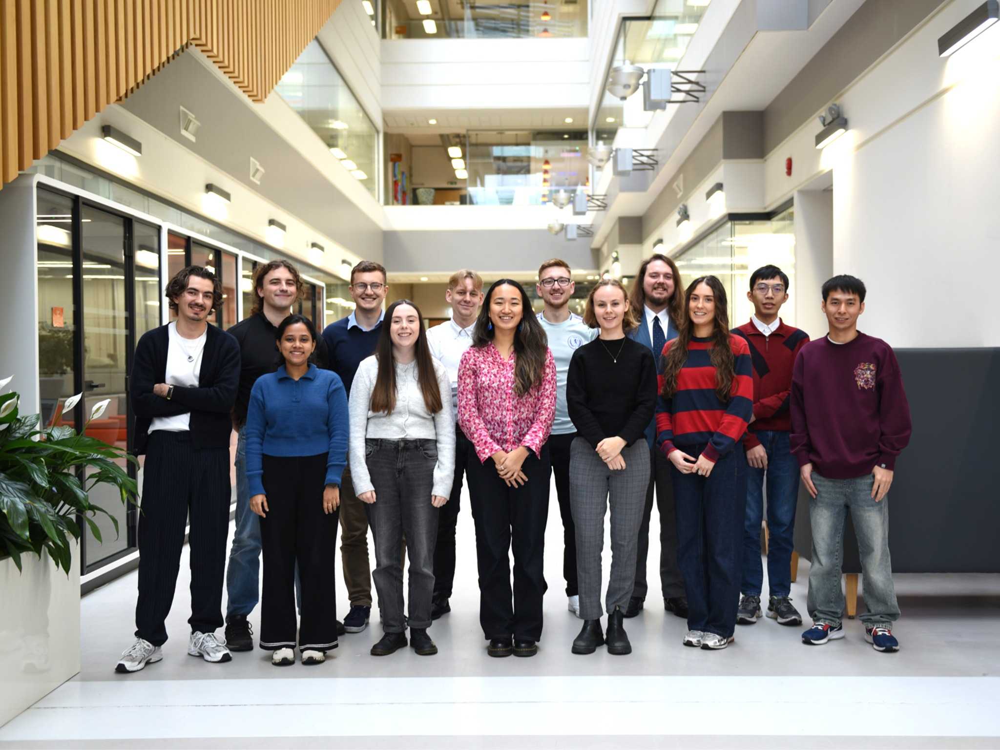 The DAMC CDT students from Cohort 2 in the MIF Atrium
