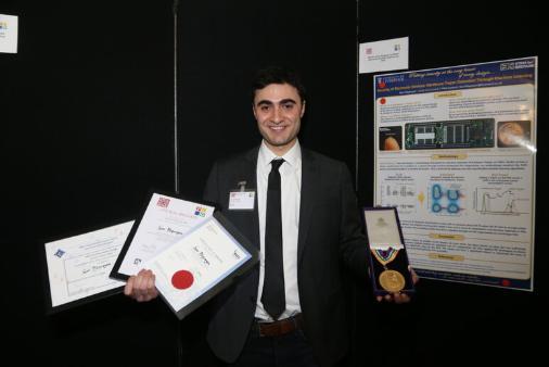 Image if Gor Piliposyan winning the Gold medal at STEM for Britain 2022