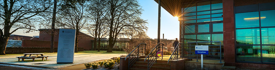 Image of the outside of the Philip Leverhulme Equine hospital 