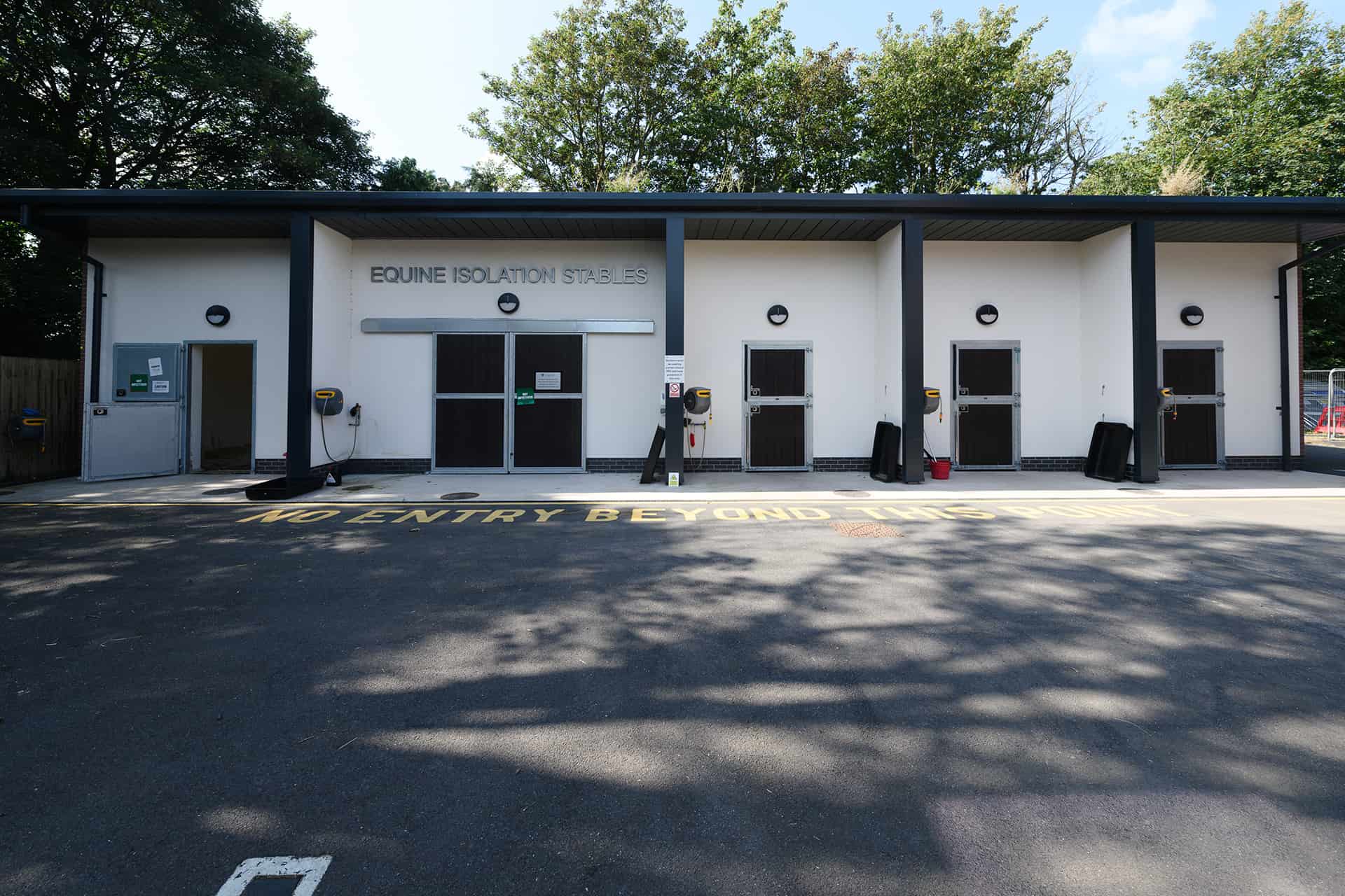 Isolation stables building at Equine Hospital