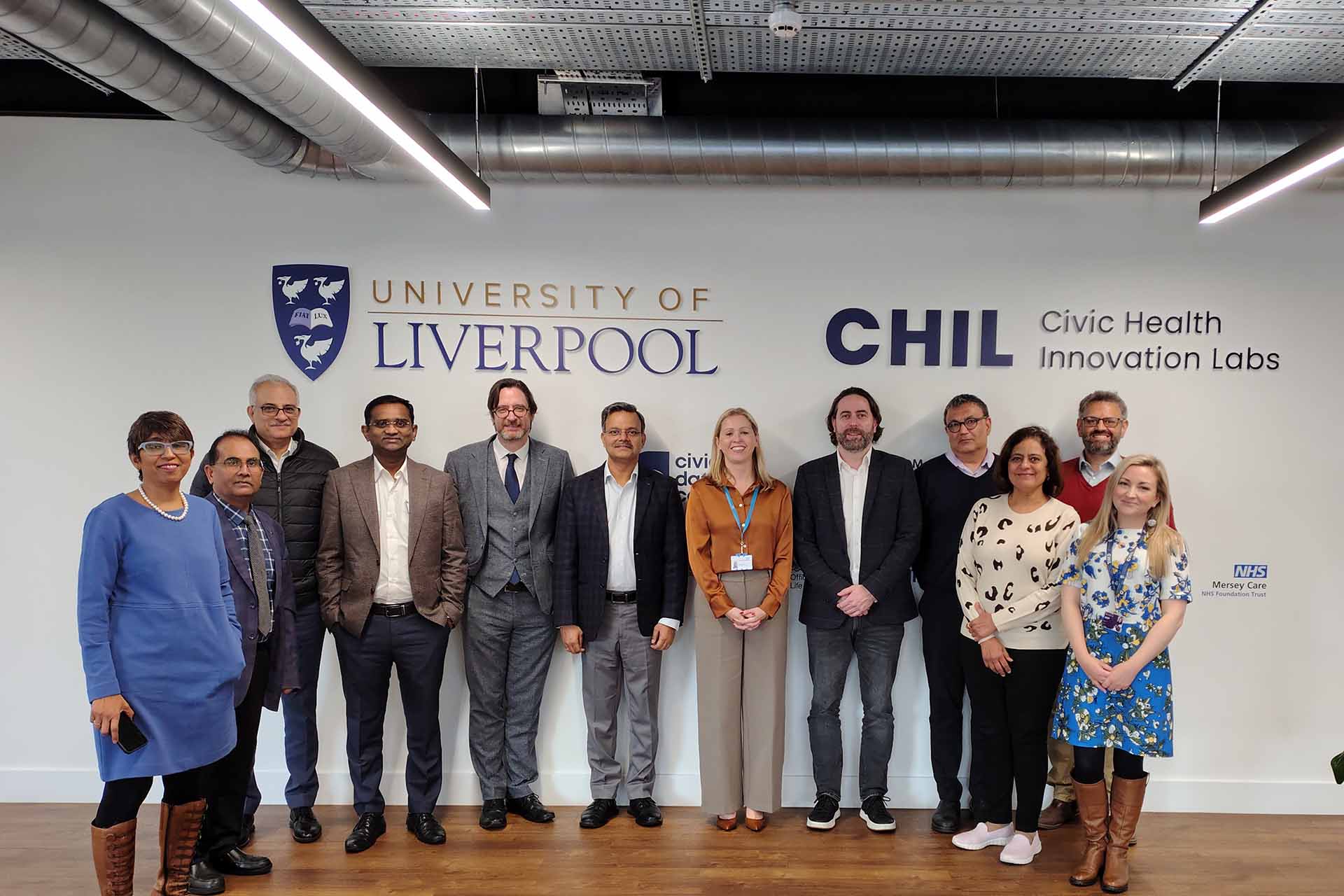 group of people involved in Indian government visit to CHIL labs