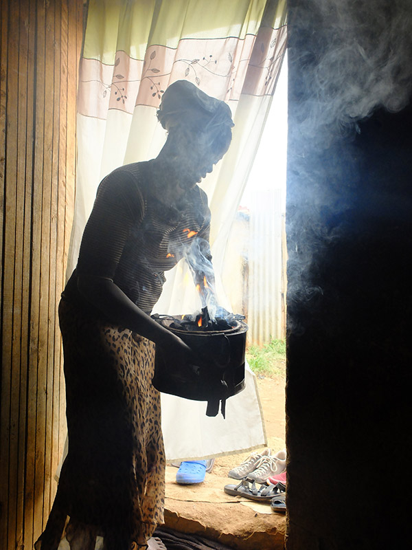 Woman standing in doorway