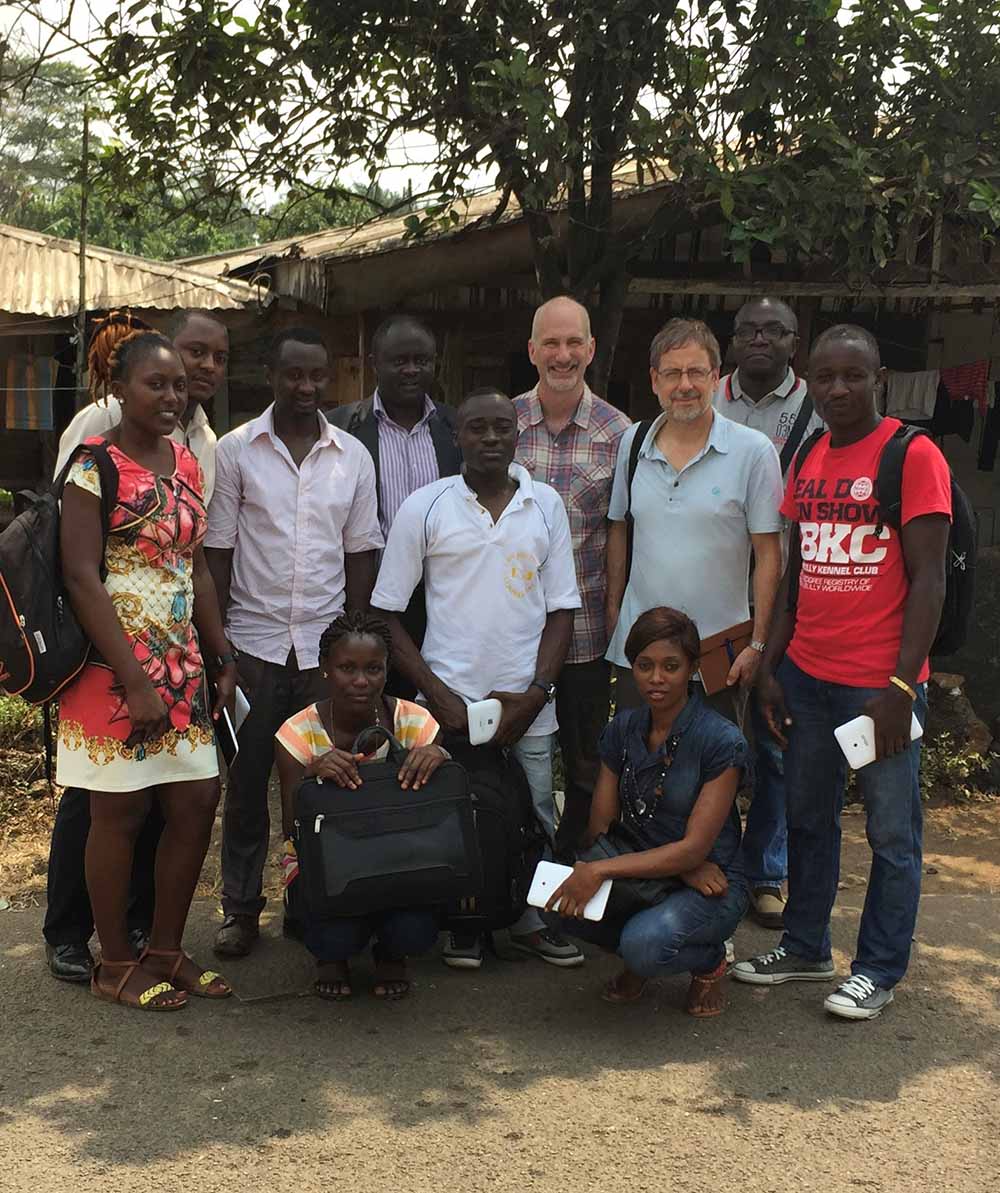 Dan pope and colleagues in Cameroon for CLEAN Air Africa project