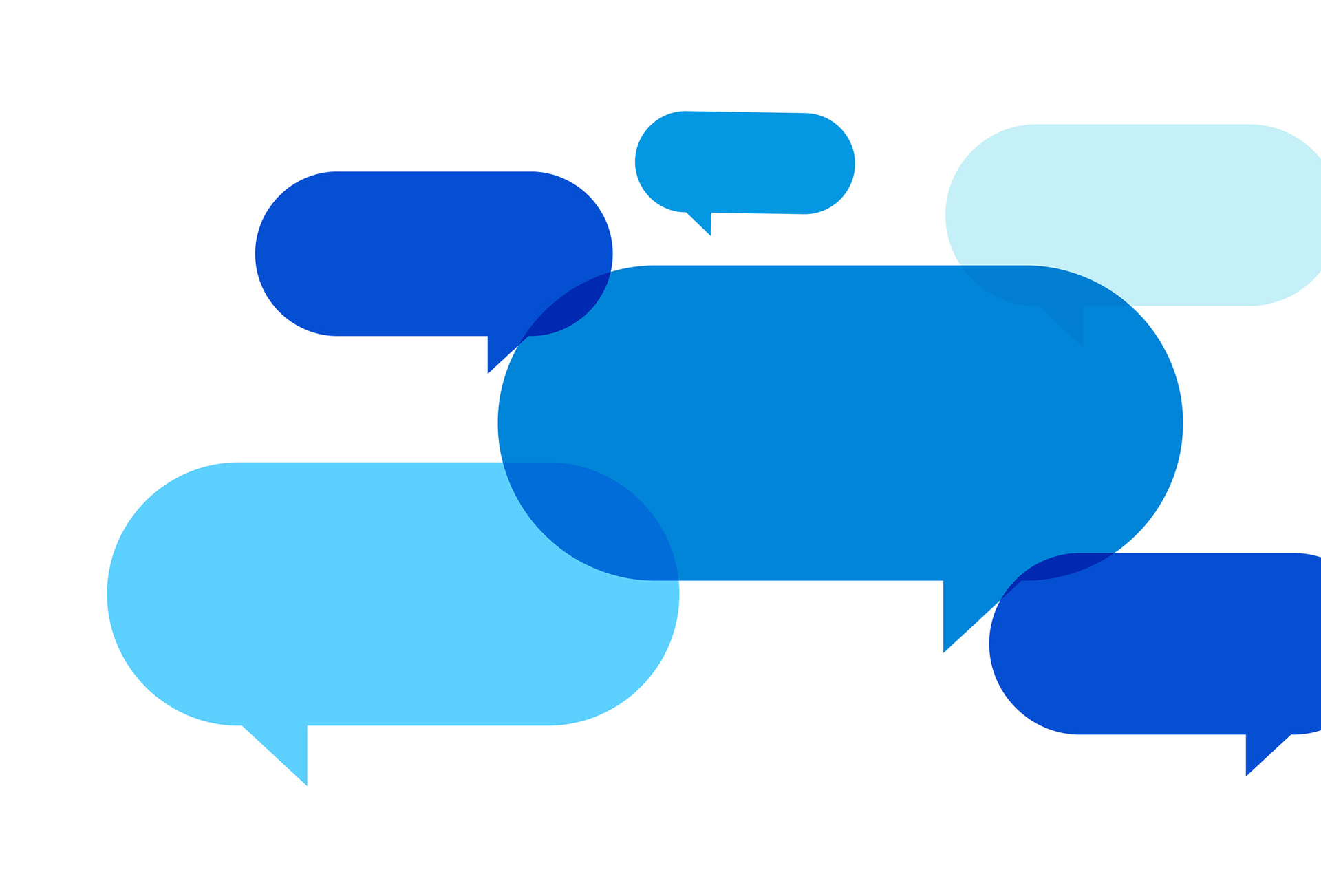 speech bubbles on a white background